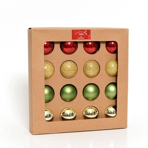 Tesco Traditional Baubles Christmas Decorations