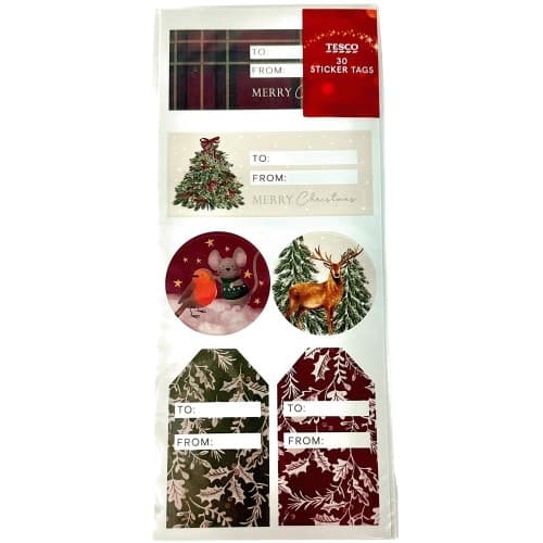 Tesco Traditional Christmas Sticker Sheet