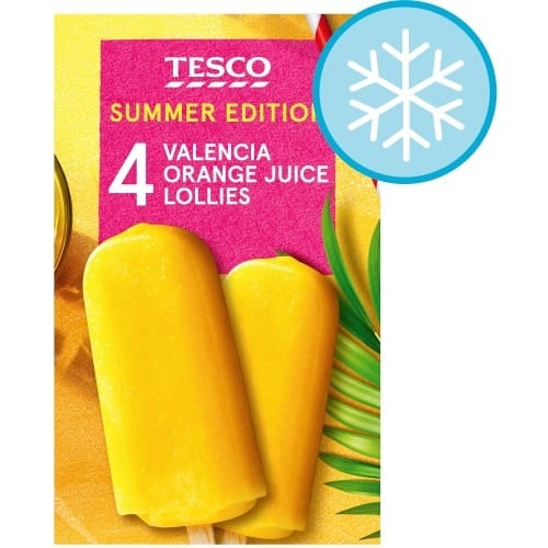 Tesco Valencia Orange Juice Ice Lollies (4 x 73ml)