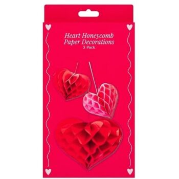 Tesco Valentines Honeycomb Heart Hanging Decorations