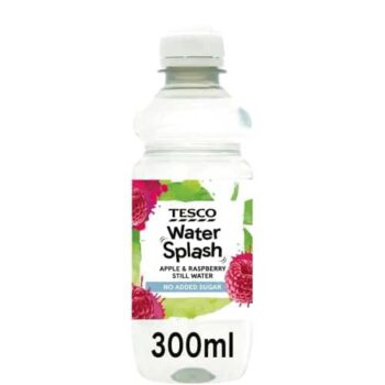 Tesco Water Splash Apple & Raspberry No Added Sugar Water (300ml)