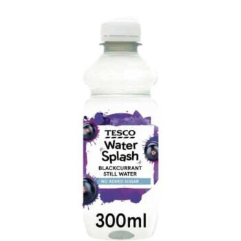 Tesco Water Splash Blackcurrant Still Water No Added Sugar (300ml)