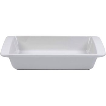 Tesco White Ceramic Rect Roaster Large