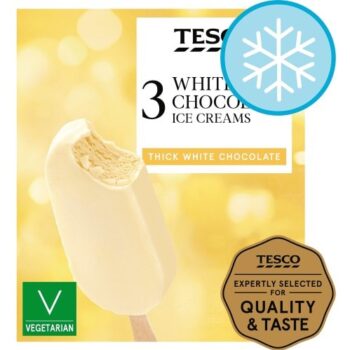 Tesco White Chocolate Ice Creams (3 x 110ml)