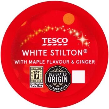 TESCO WHITE STILTON MAPLE & GINGER TRUCKLE