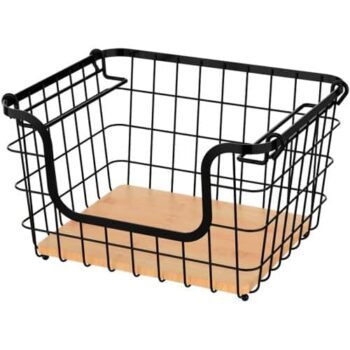 Tesco Wire Stacking Basket Large Black
