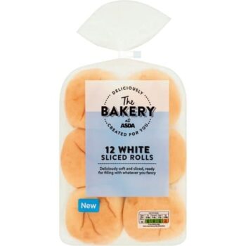 The BAKERY at ASDA 12 White Sliced Rolls
