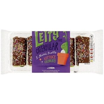 The BAKERY at ASDA 5 Letty the Caterpillar Mini Rolls (125g)