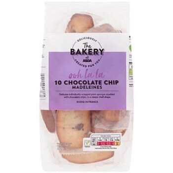 The BAKERY at ASDA The Bakery 10 Chocolate Chip Madeleines (250g)