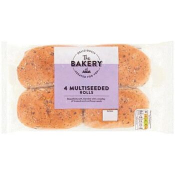 The BAKERY at ASDA The Bakery 4 Multiseeded Rolls