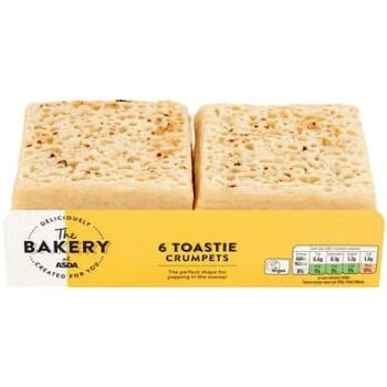 The BAKERY at ASDA The Bakery 6 Toastie Crumpets