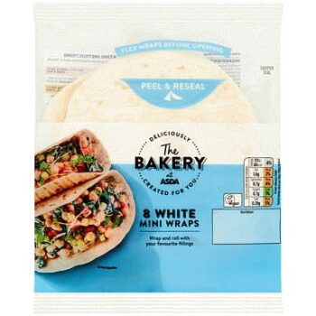 The BAKERY at ASDA The Bakery 8 White Mini Wraps (248g)
