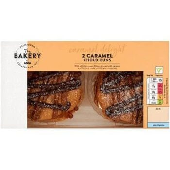 The BAKERY at ASDA The Bakery at 2 Caramel Choux Buns