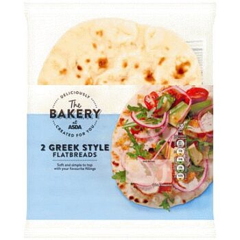 The BAKERY at ASDA The Bakery at 2 Greek Style Flatbreads