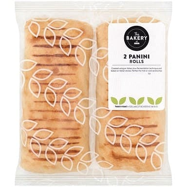 The BAKERY at ASDA The Bakery at 2 Panini Rolls