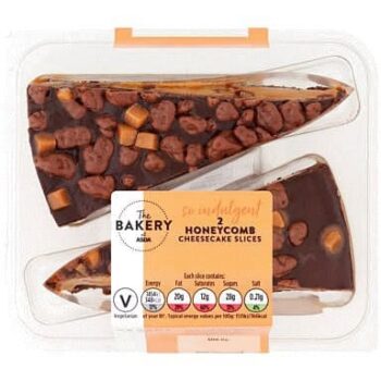The BAKERY at ASDA The Bakery at Honeycomb Cheesecake Slices (2 x 95g, 190g)