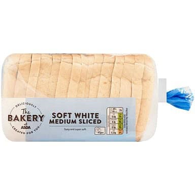 The BAKERY at ASDA The Bakery Soft White Medium Sliced (400g)