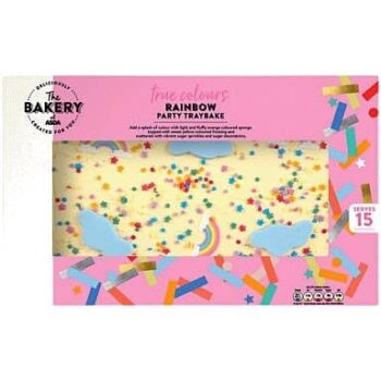 The BAKERY at ASDA The Bakery True Colours Rainbow Party Traybake