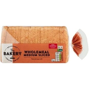 The BAKERY at ASDA The Bakery Wholemeal Medium Sliced (800g)
