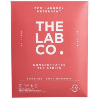 The Lab Co. Laundry Detergent Sheets Non Bio Energising Scent 32 Loads