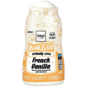 The Skinny Food Co. Shots Barista French Vanilla Flavour Syrup Concentrate with Sweetener (60ml)