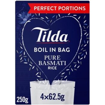 Tilda Boil in the Bag Pure Basmati Rice (4 x 62.5g)