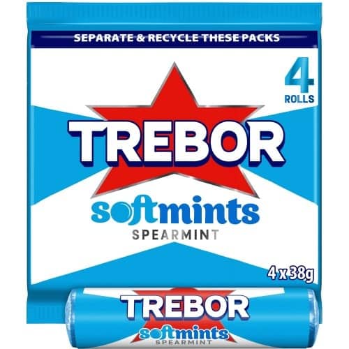 Trebor Softmints Spearmint 4 Rolls (4 x 38g)