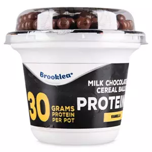 Vanilla Flavoured Protein Yogurt with Milk Chocolate Balls