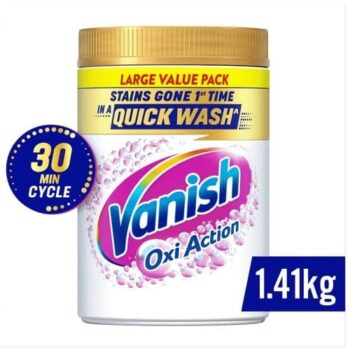 Vanish Gold Oxi Action Fabric Stain Remover Powder Whites 25 Washes (1.5kg)