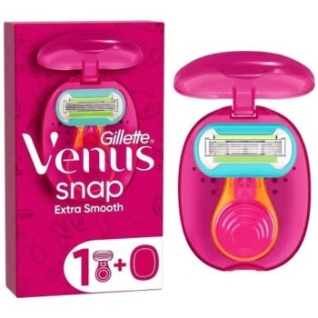 Venus Snap Extra Smooth Razor Pink Case On-The-Go Blue Gillette Women's Razor 1 Blade