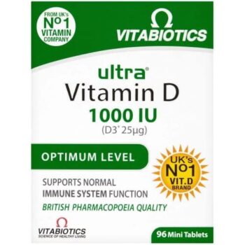 Vitabiotics Ultra Vitamin D 1000 IU Optimum Level Tablets (96)
