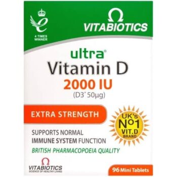 Vitabiotics Ultra Vitamin D 2000 Iu Extra Strength Tablets (96)