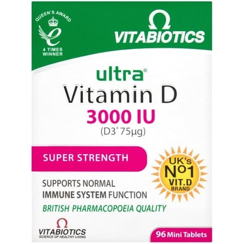 Vitabiotics Ultra Vitamin D3 3000 Tablets (96)