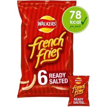 Walkers French Fries Ready Salted Multipack Snacks Crisps (6 x 18g)