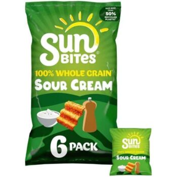 Walkers SunBites Sour Cream & Pepper Multigrain Snacks (6 x 25g)