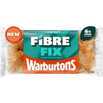 Warburtons 4 Fibre Fix Soft Sliced Rolls