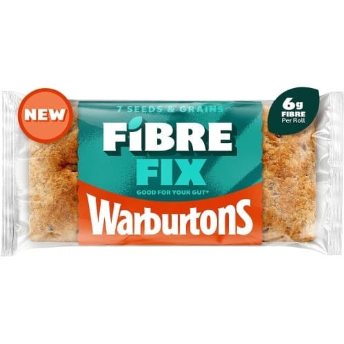 Warburtons 4 Fibre Fix Soft Sliced Rolls
