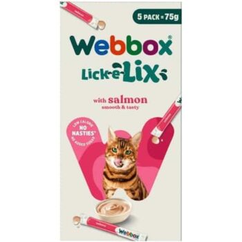 Webbox Lick-e-Lix Salmon Cat Treats (5 x 75g)