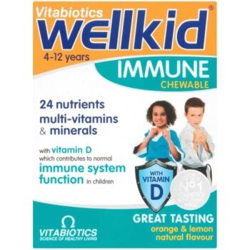Wellkid Immune Chewable Supplement Natural Orange & Lemon Flavour 30 Tablets (30)