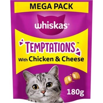 Whiskas Temptations Adult Cat Treats with Chicken & Cheese