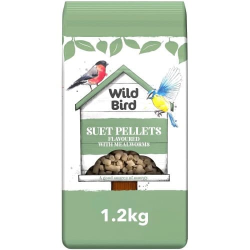 Wild Bird Suet Pellets Flavoured With Mealworms (1.2kg)
