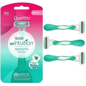 Wilkinson Sword Quattro For Women Sensitive Disposable Razors (3)