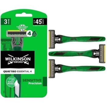 Wilkinson Sword Quattro Titanium Men's Disposable Razors (3)