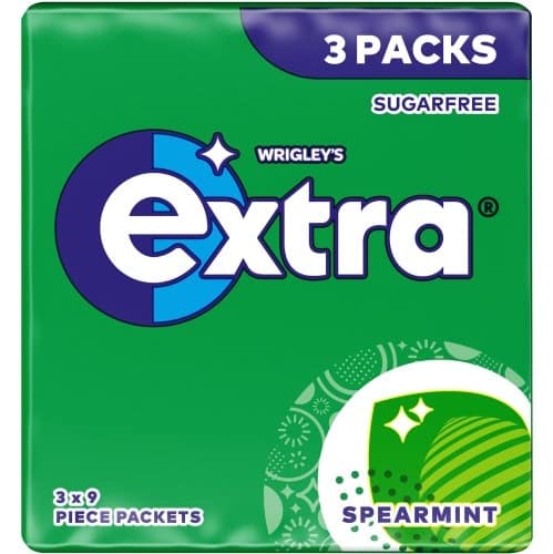 Wrigley Extra Spearmint Sugarfree Chewing Gum Multipack (9)