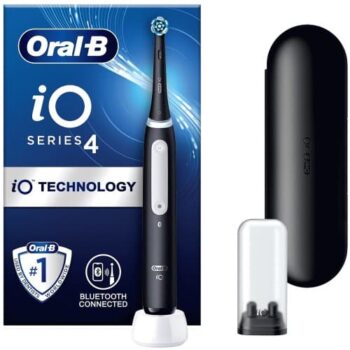 Oral-B iO4 Black Electric Toothbrush + Travel Case