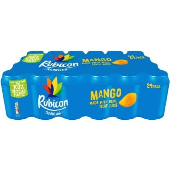 Rubicon Sparkling Mango Juice Soft Drink (24 x 330ml)