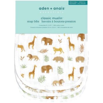 Aden Anais essentials cotton muslin baby snap bibs tanzania (3)