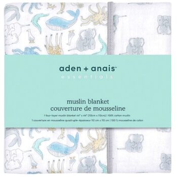 aden + anais Essentials Cotton Muslin Blanket Natural History