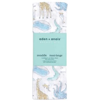 Aden + Anais Essentials Cotton Muslin Swaddle Blanket Natural History