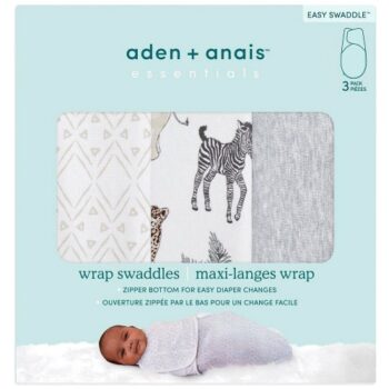 Aden Anais essentials easy swaddle wrap 1.0 TOG toile (0-3months) (3)